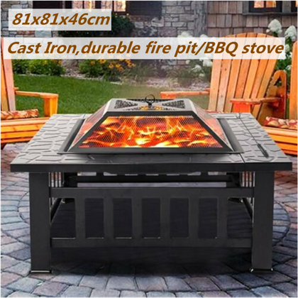 Firepit BBQ Grill Garden Patio Heater Stove Fire Pit Brazier Barbecue Ice Bucket