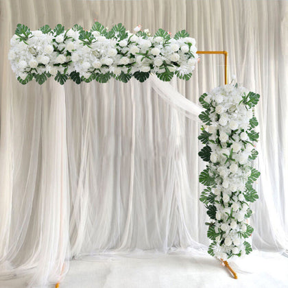 1M White Peony Flowers Floral Row Arch Wedding Backdrop Decor DIY Party Ceremony