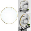 XL Round Wall Mounted Bathroom Mirror Makeup Dressing Mirror Brushed Metal Frame