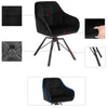 1/2/4/6x Velvet Padded Dining Chair w/ Backrest Lounge Kitchen Swivel Armchair