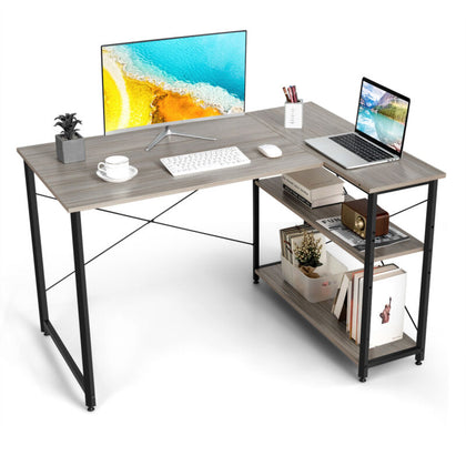 Corner Computer Desk Reversible L-shaped Writing Desk Workstation Gaming Table