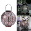 Waterproof Solar Lamp Retro Hollow Lantern Light Outdoor Hanging Landscape Light