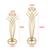 Gold Flower Stand Wedding Party Centerpiece Metal Column Pedestal Display Rack