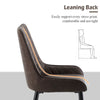 2x Brown Dining Chairs Faux Leather High Back Diamond Design Chairs Modern