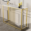 Marble Effect Console Table & Gold Metal Leg Wall Corridor Entrance Sofa Table