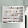 Tall Collectors Display Cabinet WallMounted Wood Storage Shelves Acrylic Fronted