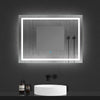 LED Illuminated Large Bathroom Mirror with Demister Touch Switch Light Wall