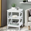 3-Tier Multifunctional Nightstand Stable Sofa Bed Side Table with Storage Shelf