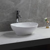 Bathroom Vanity Wash Basin Sink Countertop Oval Curved White Modern 410 x 330mm