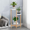 3/4/5 Tier Tall Bamboo Plant Stand Raised Flower Pot Herbs Shelf Hallway Terrace