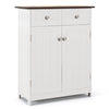 Bathroom Floor Cabinet Storage Cupboard Organizer W/Adjustable Shelf & 2 Drawers
