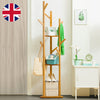 Garment Clothes Coat Rack Stand Wooden Tree Hanger Bag Hat Hook Holder Standing