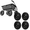 4 Pieces 13" Flat Free Wheels Solid Tires and Wheels Heavy Duty Cart Tires Carts