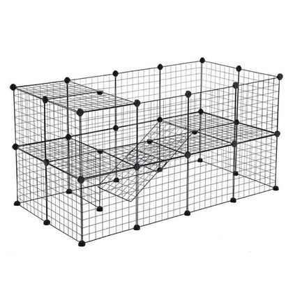 36Panels Pet Dog Play Pen Puppy Rabbit Hamster Crate Playpen Cage Fence Hutch UK