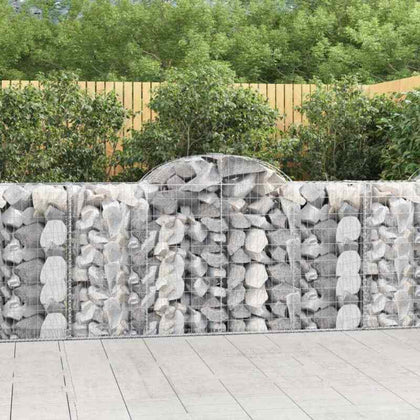 Arched Gabion Baskets 5 pcs 200x50x100/120 Galvanised V2J6