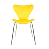Dining Chairs Set of 6 Velvet Padded Seat Chrome Legs Kitchen Home Office Yellow