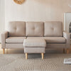 3 Seater Corner Sofa Versatile L-Shaped Fabric Sofa with Removable Footstool NS