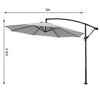 3M Banana Parasol Cantilever Umbrella Sun Shade Canopy Garden Outdoor w/ Base UK