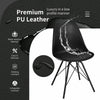 Set of 2 Dining Chair Modern Lounge Chair Makeup Vanity Chair Cushioned PU Seat