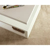 Modern High Gloss White Coffee Table Rectangle Side Table LED Lights