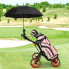 4 Wheel Golf Trolley Lightweight Folding Golfs Push Pull Cart with Umbrella