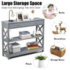 3-Tier Console Table X-Design Hallway Storage Cabinet Sofa Side Table W/ Drawer