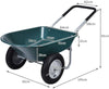Heavy Duty Plastic Two Wheeled Garden Yard Wheelbarrow Pneumatic Tyre 150KG