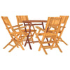 5 Piece Garden Dining Set Solid Wood Teak P3B0