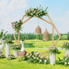 UK Stunning Double-Hexagon Wooden Wedding Arch Backdrop Stand Archway Arbor Boho