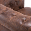 Chesterfield Distressed Leather Upholstered Armchair Vintage Tub Sofa Chair Seat