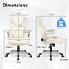 Ergonomic Office Task Chair Swivel PU Leather Executive Chair W/ Rock Function