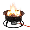 Portable Garden Gas Fire Pit Brazier Bowl Lava Rocks Heating Stove Patio Heaters