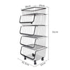 Large Stackable Metal Wire Basket Trolley Rack Kitchen Fruit Vegetable Storages