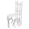 Compact Dining Table And 2 Chairs Folding Design Table With Shelf Space Saving