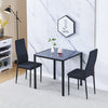 3/5Pcs Small Space Dining Set Square Glass Dining Table+ 2/4 Dining Chairs Home