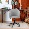 Home Office Study Desk Chair Velvet Computer Chair Accent Armchair with Wheels
