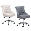 Fabric Upholstered Office Swivel Chair Button Back Computer Desk Executive Chair