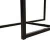 Modern Dining Table and 2 Chairs Set WoodTop Black Metal Frame Kitchen SpaceSave