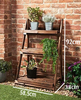 3 Tier Wooden Ladder Plant Stand Garden Shelving Flower Pot Display Folding Rack