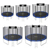6FT 8FT 10FT 12FT 14FT Outdoor Garden Trampoline W/ Safety Net Enclosure Ladder