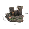 Outdoor Garden Water Feature LED Lighting Wooden Effect Fountain Solar Powered