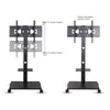 Lockable Caster Rolling TV Floor Stand Cart for 32-70" LED LCD TV w/ Steel Base