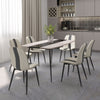 Mondeer Dining Room Sets Dining Table and 4/6 Upholstered Chairs with Metal Legs