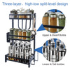 3 Tier Herbs Spice Rack Jars Organiser Cabinet Kitchen Storage Shelf Holder