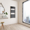 Bathroom Radiator Heated Flat Panel Straight White Black Anthracite Chrome