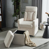 Swivel Chair with Ottoman Footrest Stool Armchair Single Padded Seat Sofa BT
