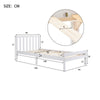 Merax Single Bed 3ft Solid Wooden Bed Frame Bedroom Furniture Adults/Kids 90x190