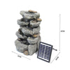 Solar Garden Fountain Water Pump Cascade Landscaping Outdoor Feature Landscape