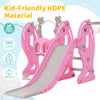 4 in 1 Kids Toddlers Swing & Slide Climber Set w/ Basketball Hoop In/Outdoor NS