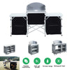 Outdoor Camping Kitchen Stand Kitchen Compartments Storage Stable with Carry Bag